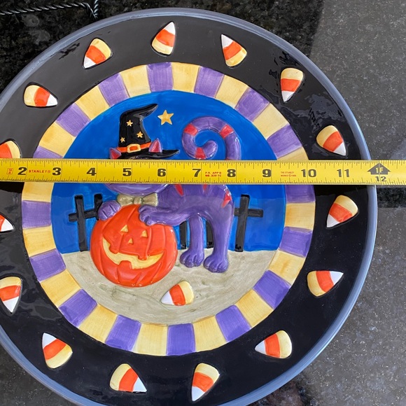 Halloween Decorative Cat Candy Plate and stand - Picture 3 of 7